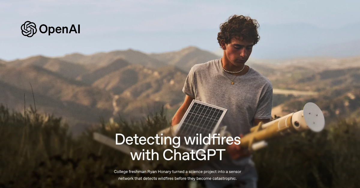 SensoRy AI Featured by OpenAI for Using ChatGPT to Detect Wildfires Early
